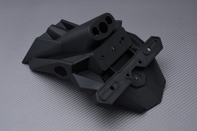 Support de plaque type origine pour moto Kawasaki Z1000 2003-2006 en ABS noir