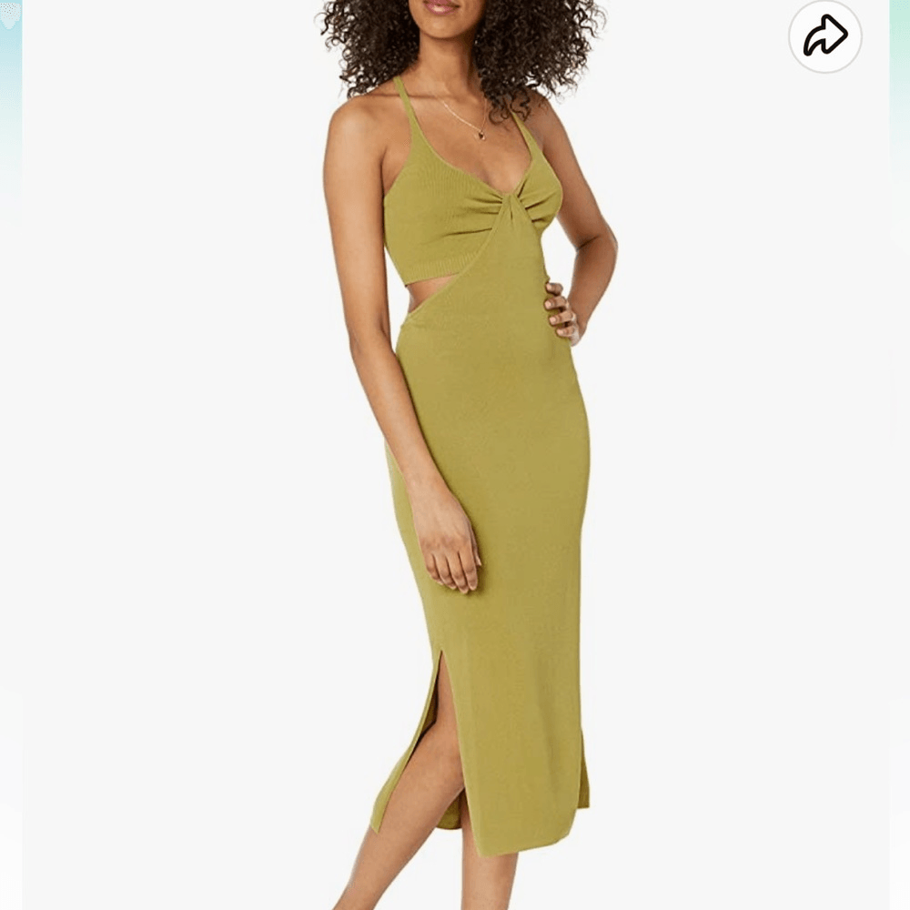 The Drop Women's Zuri Fitted Cut-Out Maxi Sweater Dress size M | eBay