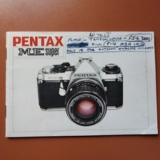 Pentax Me Super 35 Mm Camera Instruction Manual