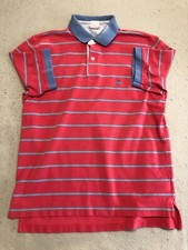 Brooks Brothers Polo Shirt Men's Medium Performance Original Fit Red/Blue Knit