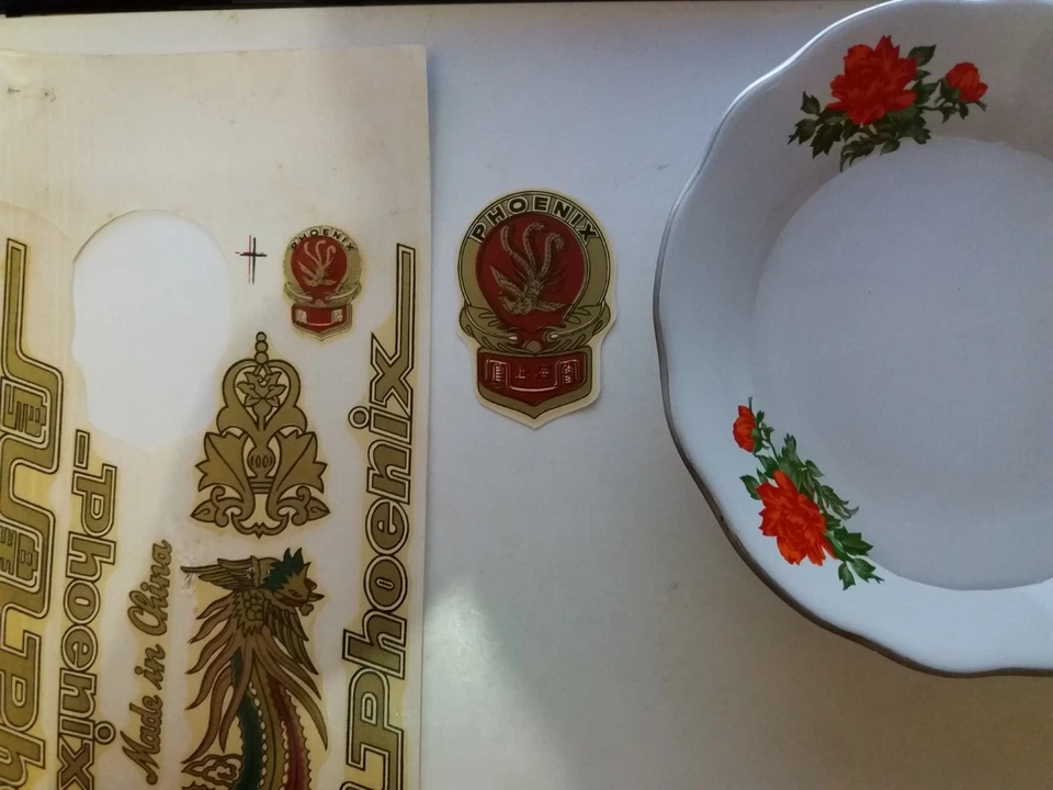 Calcomanía adhesiva de transferencia PHOENIX ROJA para bicicleta de colección NOS Foto 4 de 4