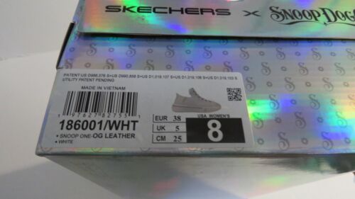 Scarpe Skechers X Snoop Dogg slip-in donna bianche 186001 taglia 8. - Foto 2 di 10