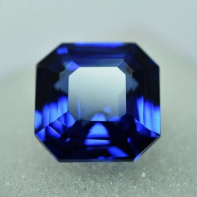 Asscher Cut 10 Ct Royal Blue Sapphire Natural Certified Loose Gemstone
