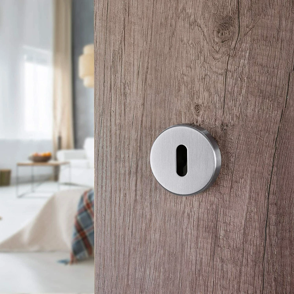 Schlüssel-Rosette Edelstahl matt Türrosette rund BB Schlüsselloch Abdeckung - Bild 3 von 4