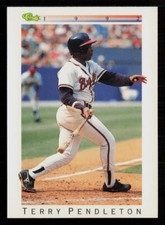 1992 Classic I Terry Pendleton #T70 Atlanta Braves Baseball Card