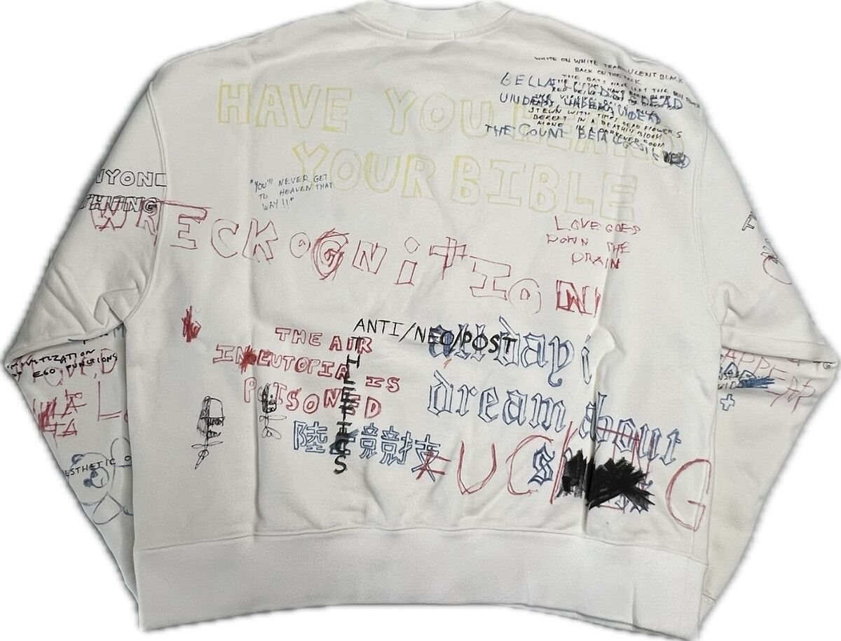 Adidas x Yeezy Season 5 Arctic Crewneck Scribble Handdrawn Adidas x Yeezy Season 5 Arctic Crewneck Scribble Handdrawn