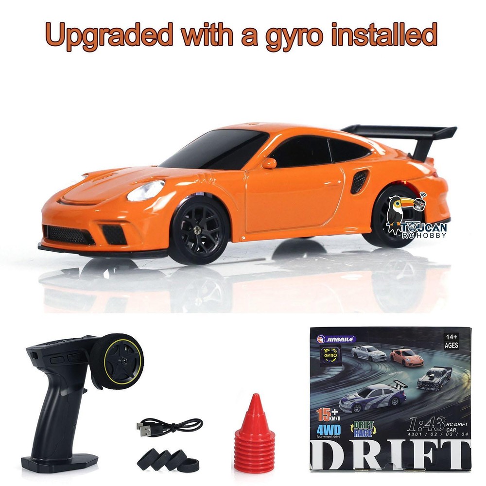 Remote Control Mini Drift Race Car Gyro Radio Control 1:43 RTR Toy Traffic Cones