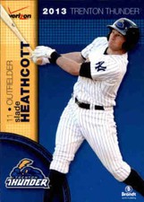 2013 Trenton Thunder Brandt #33 Slade Heathcott Texarkana Texas TX Baseball Card
