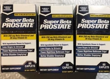 (3)Vitality Super Beta Prostate -180 Caplets Total -SEALED NEW-exp 09/2026