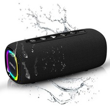 MultiWatts AuraBoom Portable Bluetooth Speaker, 20W Dolby Stereo Sound, Black