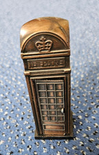 Vintage metal Phone Box pencil sharpener 9 cm tall VGC