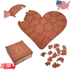 20 Reasons Why I Love You Heart Puzzle Box Valentine Gift for Him Her
