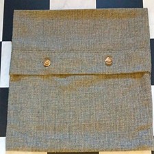 Anta Scotland Green Tweed Wool Cushion Cover Buttons 17"x17" Ex Condition