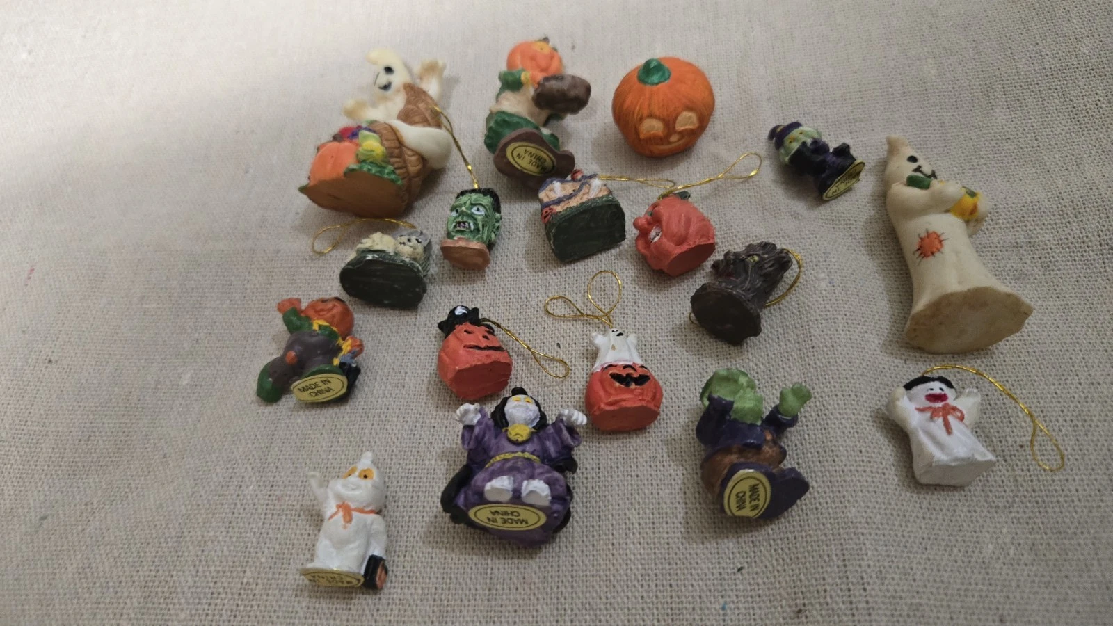 Lot Vintage Mini Micro 1" Halloween Ornaments 