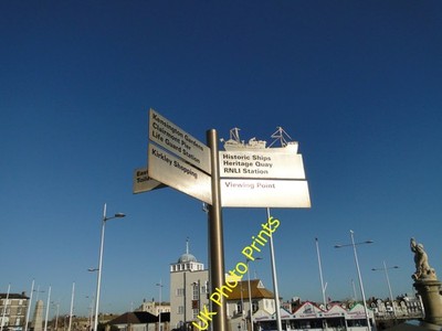 Foto 6x4 spitze Dinge am wolkenlosen Himmel Lowestoft Informationstafel, L c2015