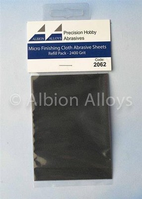 ALBION ALLOYS Krick Mikro-Schleifleinen 2400 Körnung (VE2) 100x70 mm / AA2062