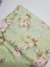 Robyn Pandolph Fabric Simply Irrestible Cotton Floral Green Pink Quilt ONE YARD 