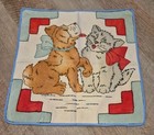 Lot 2 Cute Handmade Vintage Puppy Dog Kitten Kitty Cat Pillow Covers Square  — photo 4