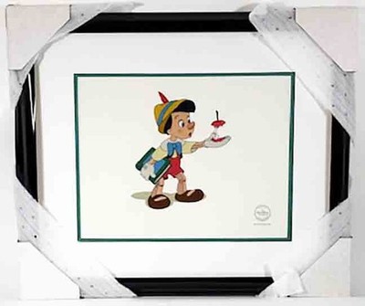 Disney's Pinocchio Framed Sericel, ''Here's Your Apple'',Limited Ed. w/Certificate