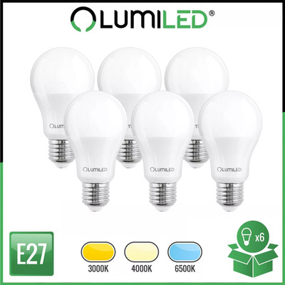 LUMILED 6x LED Leuchtmittel E27 A60 8W (60W) 880lm Warmweiß/Neutralweiß/Kaltweiß