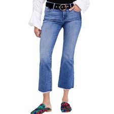 We the free high rise crop flare raw hem jeans casual everyday size 29