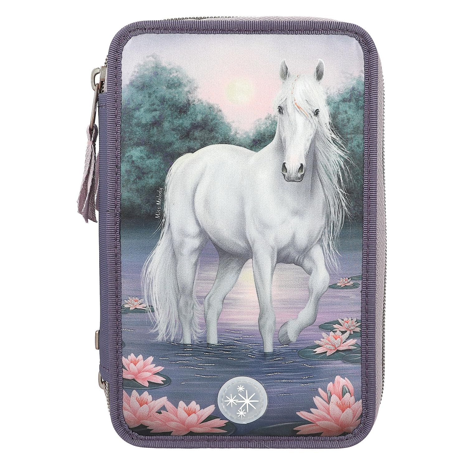 Depesche 12947 Miss Melody 3 Compartments Filled in Purple with LED Water Lili 12890₽