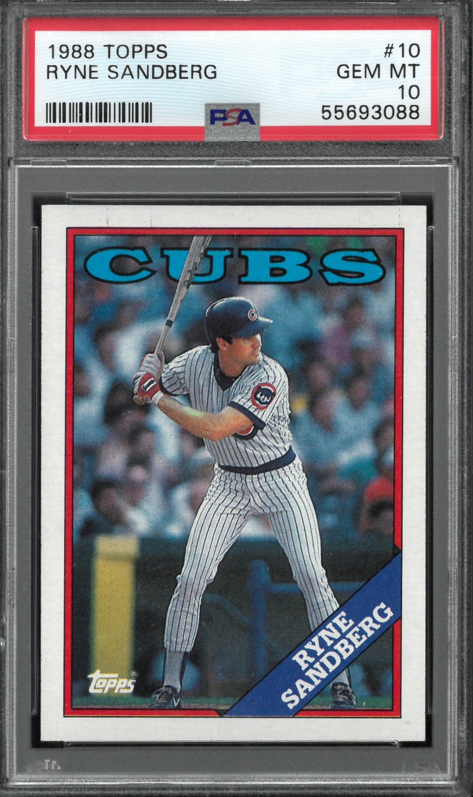 1988 Topps Ryne Sandberg #10 PSA 10