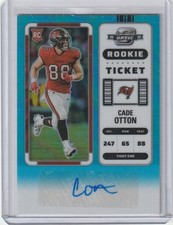 Cade Otton 2022 Contenders Optic Blue Prizm Rookie Ticket Rc Auto (4/99)