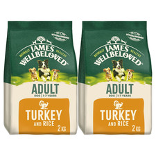 Image of James Wellbeloved Adult Dog Turkey & Rice 2kg Hypoallergenic Complete Dry Food
