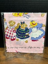 Muffy VanderBear Club Scarf Pink Teddy Bear Life Is One Big Dress Up New NIP