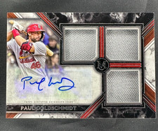 2022 Topps Museum Collection Swatches Triple Relic /150 Paul Goldschmidt Auto