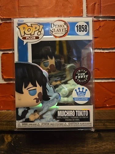Funko Pop Plus Demon Slayer: Muichiro Tokito #1858 Glow Chase W/ PROTECTOR