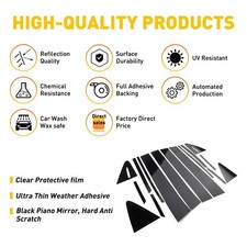 16x Pillar Posts Window Door Trim Cover For 2020-2022 Toyota Corolla Accessories