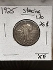 1925 Standing Liberty Quarter XF Toner, Rare “Strips On Eagle” One Of A Kind