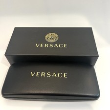New Versace Black Authentic Eyeglasses Sunglasses Case W/Cloth