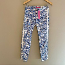 Lilly Pulitzer Blue White Kelly Skinny Ankle Pants Size 0 NWT