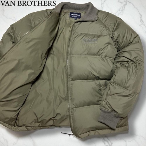 van-brothers-down-jacket-khaki-wool-size-l-authentic-ebay