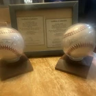 Willie Mays & Hank Aaron Original Autographed Baseballs Score Board Authenticat…