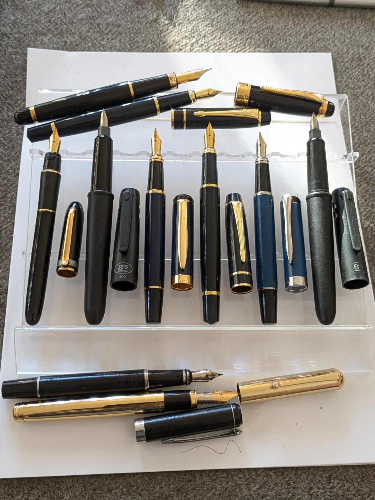 Vtg 10x Fountain Pen Lot - Steel Nibs - product detail image 1