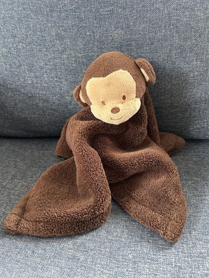 CoCaLo Baby Brown Monkey Soft Fleece Lovey Nunu Security Blanket Minky 12  x 12 