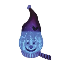 8' LED Snowman Head w/ Prism Lights Christmas Inflatable Outdoor Holiday Decor