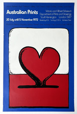 " Australian Prints" poster for exhibition at V&A 1972. Martin Sharp.Oz magazine