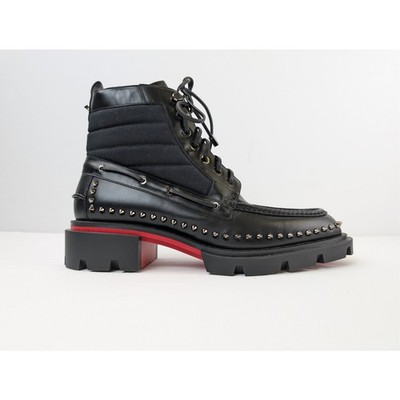 Christian Louboutin Flat Calf/Olona Our Steckel Boots in Black BNWB 46