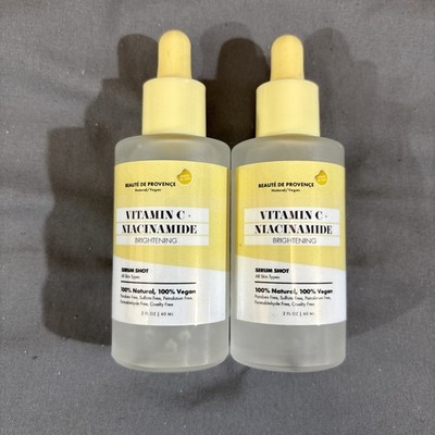 2x Provence Beauty Brightening Facial Serum Vegan Vitamin C + Niacinamide