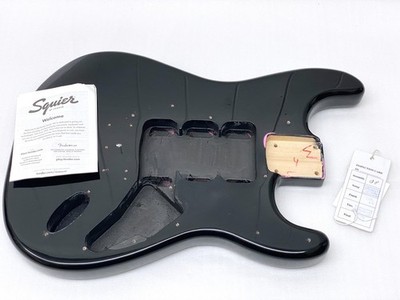 SCUFFS!  Fender Squier HARDTAIL STRAT BODY Black Stratocaster Guitar