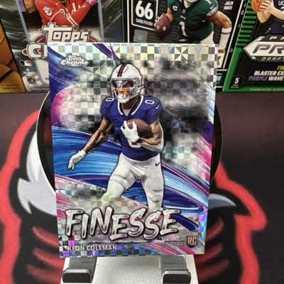 2024 Keon Coleman Topps Chrome RC F-18 Finesse X-Fractor Refractor  