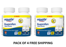 Twin Pack Equate Ibuprofen 200mg Tablets 1000 Count Advil Compare Free Shipping