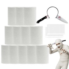 Halloween Mummy Bandage Wrap Costumes Accessories, 60 Yards 12 Rolls Mummy Ga...