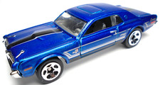 2011 Hot Wheels 12 Muscle Mania Ford 68 Mercury Cougar Blue Diecast 2 78 Car