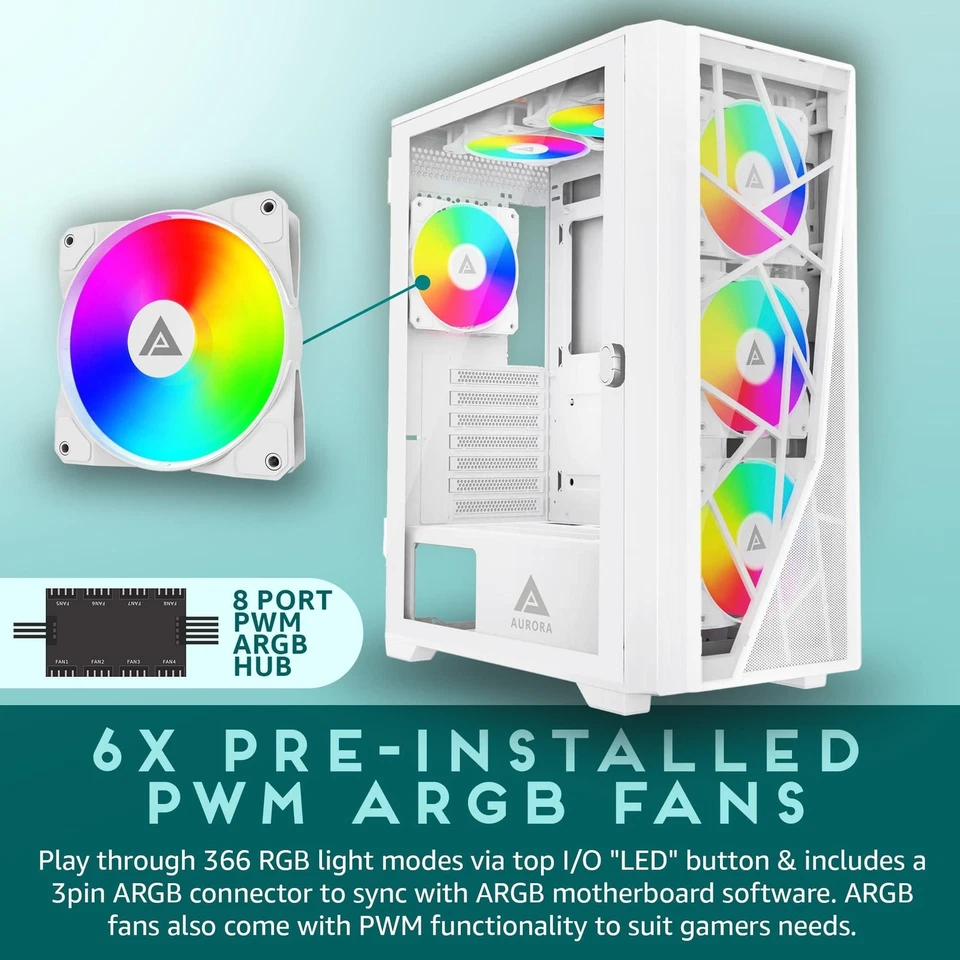 CUSTOM BUILT GAMING PC AMD RYZEN 5 7600X 8GB DDR5 512GB NVMe GTX 1650 CU9.60.44 - Image 3 of 4